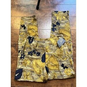 Dana b. and Karen Women Silk Linen Blend Desert Oasis Slim Boho Pant NWT 8